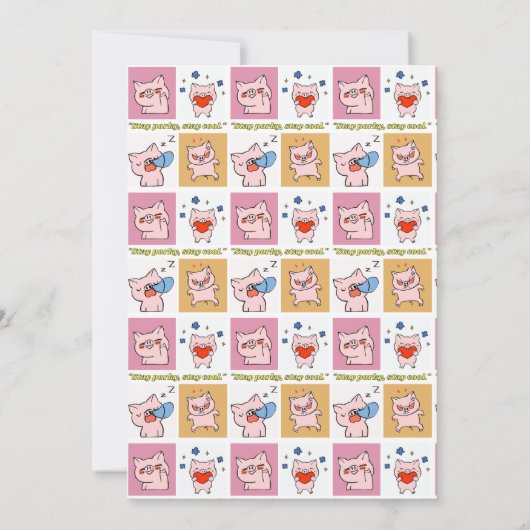 Pig Quote gezichten Kaart (Achterkant)