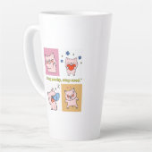 Pig Quote gezichten Latte Mok (Linkerhoek)