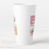 Pig Quote gezichten Latte Mok (Voorkant)