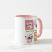 Pig Quote gezichten Mok (Voorkant rechts)