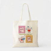 Pig Quote gezichten Tote Bag (Voorkant)