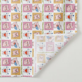 Pig Quote gezichten Wandkleed