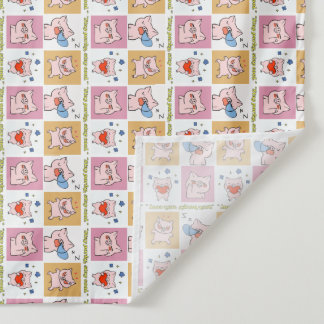 Pig Quote gezichten Wandkleed