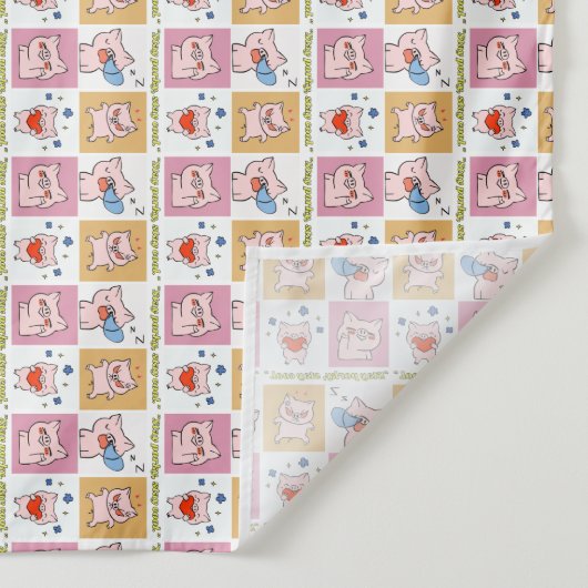 Pig Quote gezichten Wandkleed (Detail)