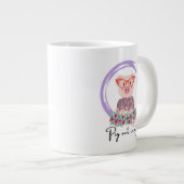 Pig Quote - Pig in stijl Grote Koffiekop (Voorkant rechts)