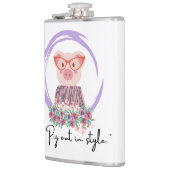 Pig Quote - Pig in stijl Heupfles (Links)
