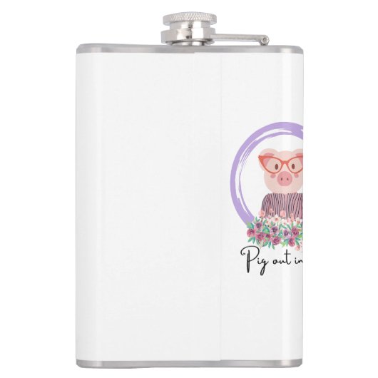 Pig Quote - Pig in stijl Heupfles (Achterkant)