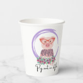 Pig Quote - Pig in stijl Papieren Bekers (Achterkant)