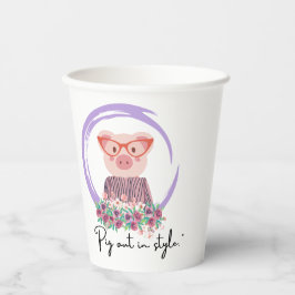 Pig Quote - Pig in stijl Papieren Bekers