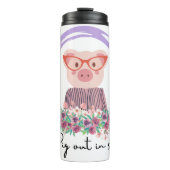 Pig Quote - Pig in stijl Thermosbeker (Voorkant)