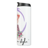 Pig Quote - Pig in stijl Thermosbeker (Geroteerd rechts)