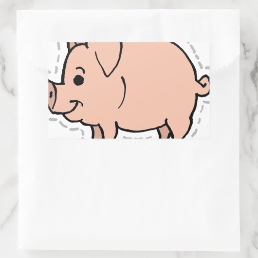 PIG RECHTHOEKIGE STICKER (Tas)