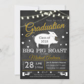 Pig Roast Afstuderen Invitation Kaart (Voorkant)