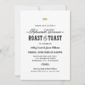 Pig Roast and Toast Gold Wedding Rehearsal Dinner Kaart (Voorkant)