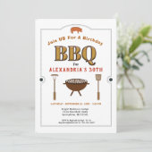 Pig Roast BBQ Barbecue Birthday Party Kaart (Staand voorkant)