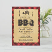  Pig Roast BBQ Birthday Party Kaart (Staand voorkant)