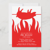 Pig Roast BBQ Flat Uitnodiging (Voorkant)