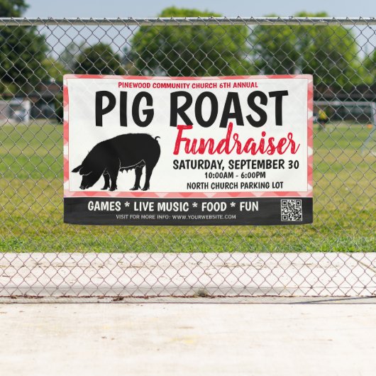 Pig Roast BBQ Grill Out Fundraiser Banner (Insitu)