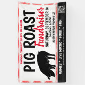 Pig Roast BBQ Grill Out Fundraiser Banner (Verticaal)