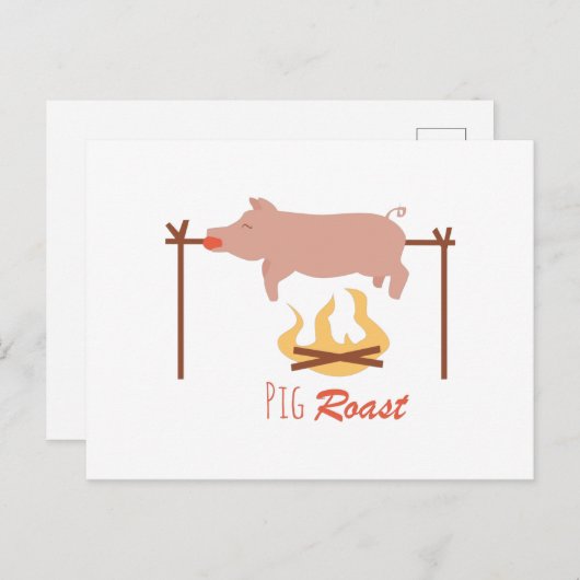 Pig Roast Briefkaart (Voorkant / Achterkant)