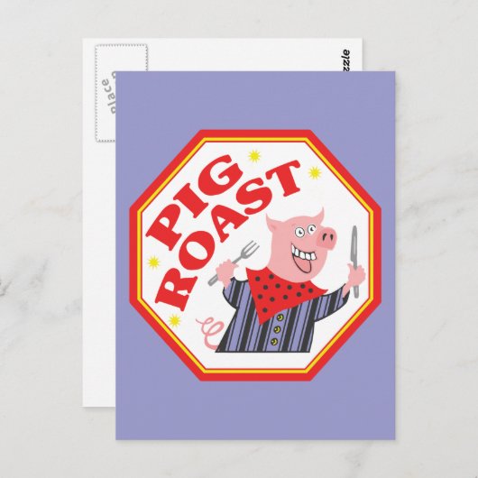 Pig Roast Briefkaart (Voorkant / Achterkant)