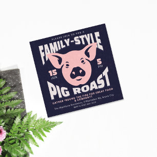 Pig Roast Familiestijl Kaart