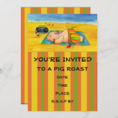 Pig Roast Invitation Kaart (Voorkant / Achterkant)