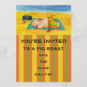 Pig Roast Invitation Kaart