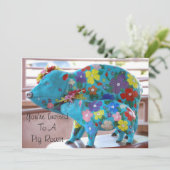 Pig Roast Invitation Kaart (Staand voorkant)