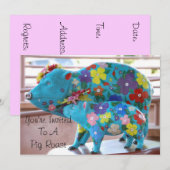 Pig Roast Invitation Kaart (Voorkant / Achterkant)