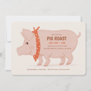 Pig Roast Invitation Notitiekaartje