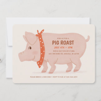 Pig Roast Invitation Notitiekaartje