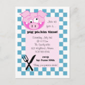 Pig Roast Invitation Uitnodiging Briefkaart (Voorkant)