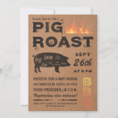 Pig Roast Invitations | BBQ Butcher Paper Kaart (Voorkant)