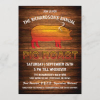Pig Roast Invitations | Houtbranding