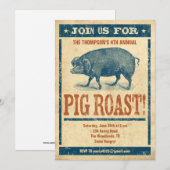 Pig Roast Invitations Kaart (Voorkant / Achterkant)