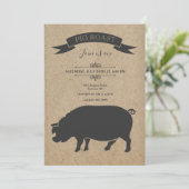 Pig Roast Invitations Kaart (Staand voorkant)