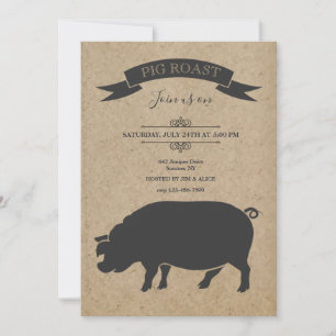 Pig Roast Invitations Kaart