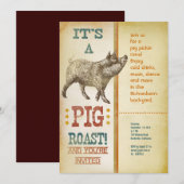 Pig Roast Party  Uitnodigingen (Voorkant / Achterkant)