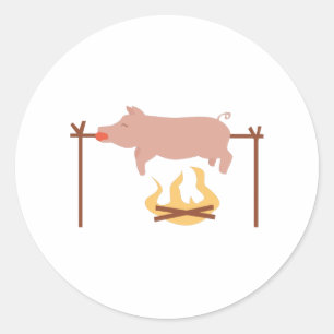 Pig Roast Ronde Sticker