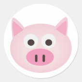 Pig Ronde Sticker (Voorkant)