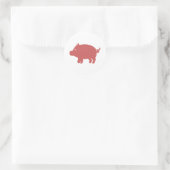 Pig Ronde Sticker (Tas)