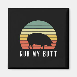 Pig Rub My Butt Pit Master BBQ Pork Bycon Grill By Magneet
