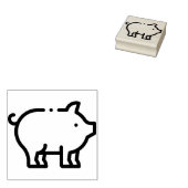 Pig Rubberstempel (Gestempeld)