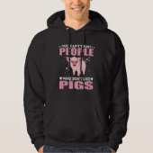Pig Saying Hog Lover Pig Lovers Farmer Funny Hoodie (Voorkant)