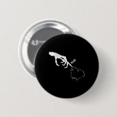 Pig Scary Skeleton Hand Boop Funny Spooky Hallowee Ronde Button 5,7 Cm (Voorkant /achterkant)