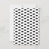 Pig Silhouette CUSTOM ACHTERGROND COLOR RSVP Kaartje (Voorkant)