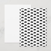 Pig Silhouette CUSTOM ACHTERGROND COLOR RSVP Kaartje (Voorkant / Achterkant)