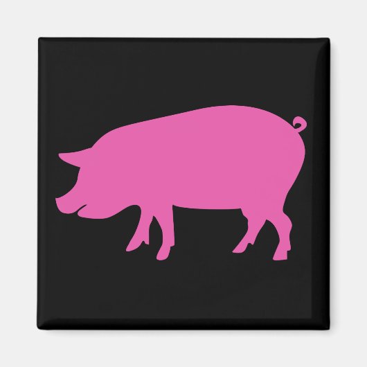 Pig Silhouette Magneet (Voorkant)
