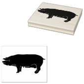 pig Silhouette met linkerkunststempel Rubberstempel (Gestempeld)